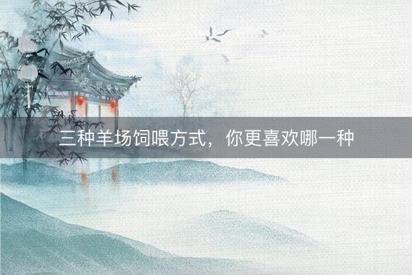 三种羊场饲喂方式，你更喜欢哪一种