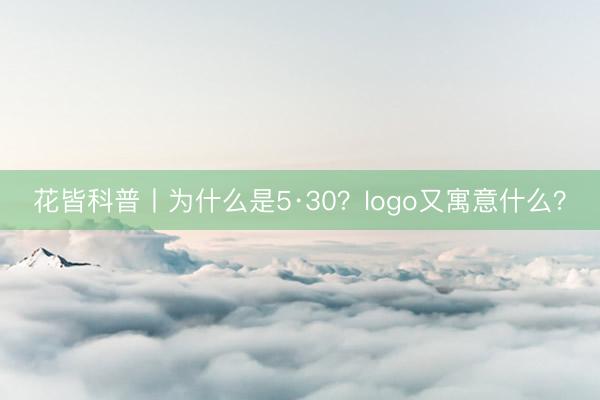 花皆科普丨为什么是5·30？logo又寓意什么？
